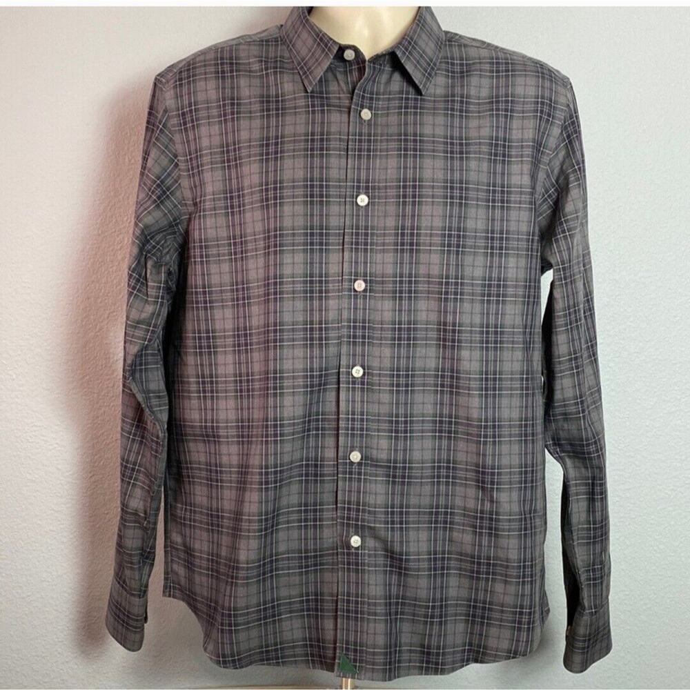 UNTUCKit Gray Plaid Dress Shirt